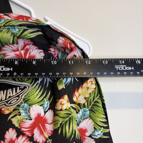 Vans Off The Wall Hawaiian Hibiscus Backpack Pink Floral Black - Picture 8 of 16